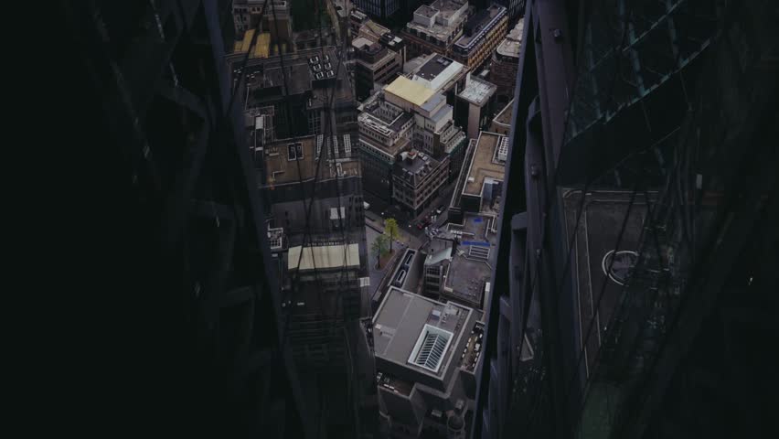View of London from a tall skyscraper 