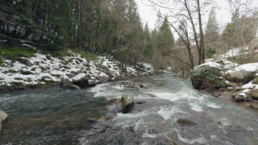 Winter Rapids of Deer Creek in Nevada City
