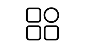Animated Grid Layout Icon Delivering Alpha Channel for Mobile App Menus - Powered by Shutterstock - Get 15% off with code: PIKWIZARD15