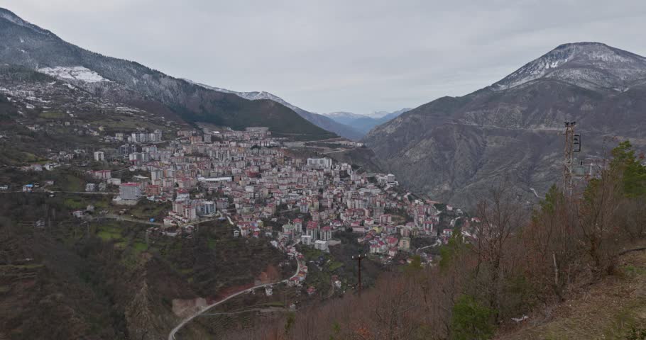 General View of Artvin City from Another Hill