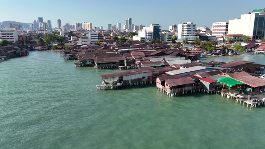 Chew Jetty and Clan Jetties in Georgetown Penang, Pulau Pinang, Malaysia