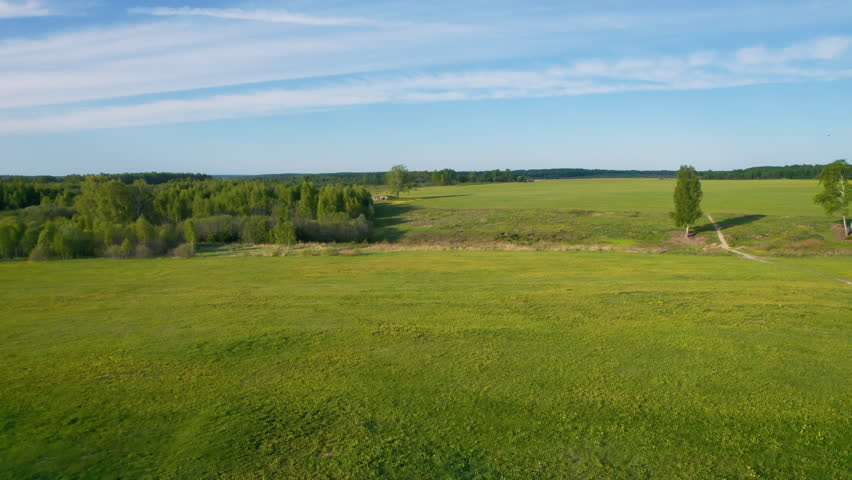 Borodino field aerial view of the historic battleground