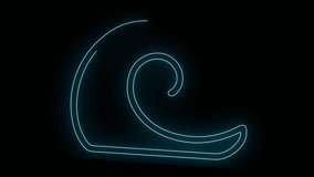 Glowing blue neon spiral swirl animation on black background. Elegant curling line forming hypnotic vortex or shell shape. Symbol of motion, infinity, growth, energy, hypnosis. Modern neon loop, abstract UI, dynamic effects, 4K motion graphics - Powered by Shutterstock - Get 15% off with code: PIKWIZARD15