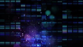 Animation of glowing purple spots over flickering rectangles. global computing, data processing and digital interface concept digitally generated video. - Powered by Shutterstock - Get 15% off with code: PIKWIZARD15