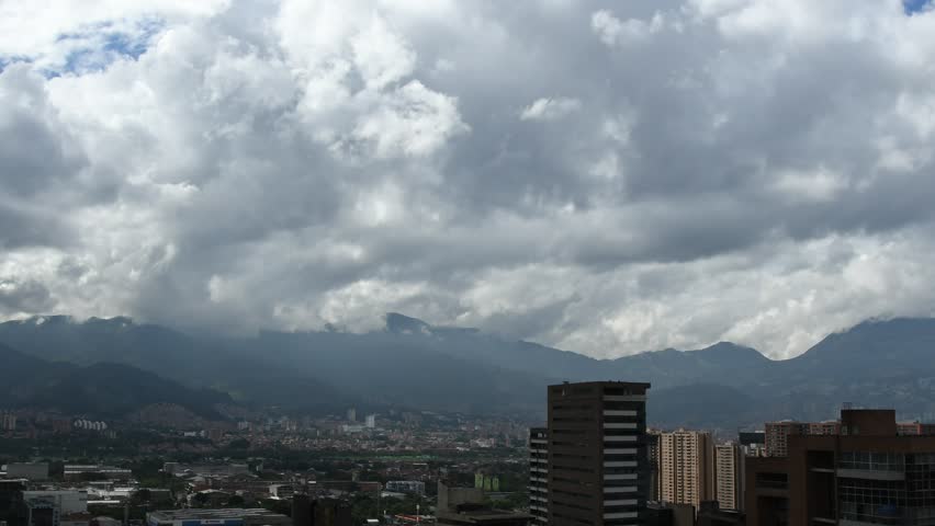 Motion on cloudscape over Medellin, Colombia.