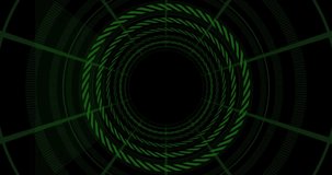 On load neon data tunnel HUD sliding panels, rings rotating, reticle cycling numbers, showing data. Corridor, grid, server, digits, streams, futuristic, digital - Powered by Shutterstock - Get 15% off with code: PIKWIZARD15