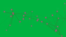 First pulse starting network on transparent backdrop nodes pulsing and beams shifting to show links. Abstract, lattice, mesh, magenta, glow, motion, dynamic - Powered by Shutterstock - Get 15% off with code: PIKWIZARD15