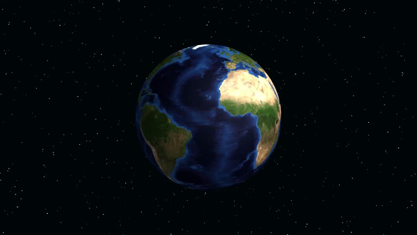 Digital animation zooms from space into Johannesburg, South Africa, displaying precise latitude and longitude coordinates