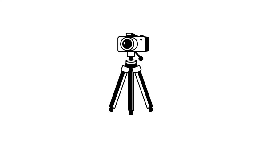A sketchy style animated illustration representing tripod

