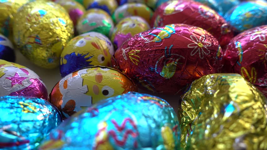 Easter, Confectionery and Holidays Concept - Chocolate Eggs