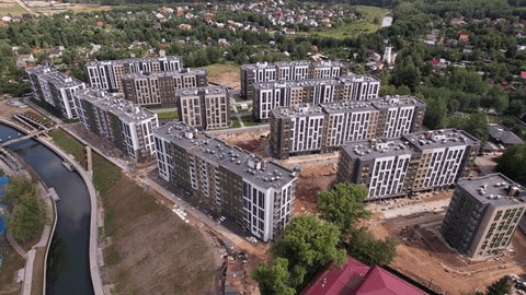 Drone Descending over Rafinad Residential Complex
