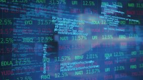 Animation of data processing over blue kaleidoscopic shapes. data processing, programming and technology concept digitally generated video. - Powered by Shutterstock - Get 15% off with code: PIKWIZARD15