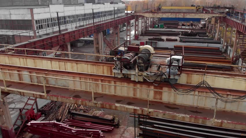 Construction site, Novosibirsk, aerial drone view