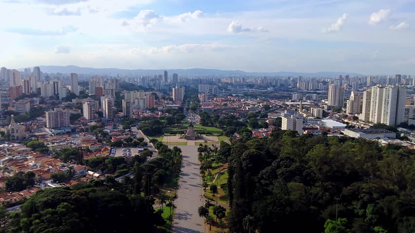 Panoramic view of Sao Paulo skyline in Brazil.