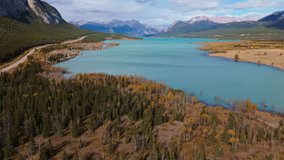 Wide Panoramic View Of Abraham Lake In Autumn - Powered by Shutterstock - Get 15% off with code: PIKWIZARD15