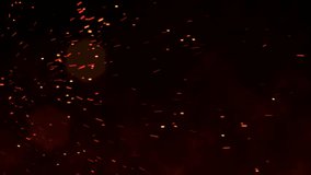 Flying Sparks in Dark Red Space, Dramatic Fire Particles Cinematic Loop - Powered by Shutterstock - Get 15% off with code: PIKWIZARD15