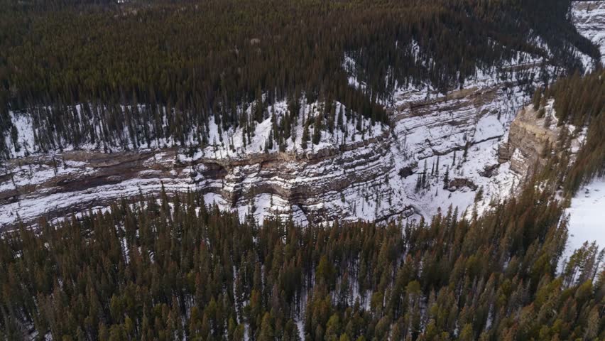Amazing Panoramic View Of A Canyon In Alberta Canada