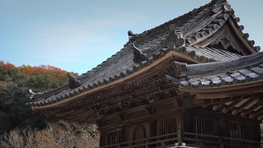 Japanese Architecture - Iwayaji Temple Roof