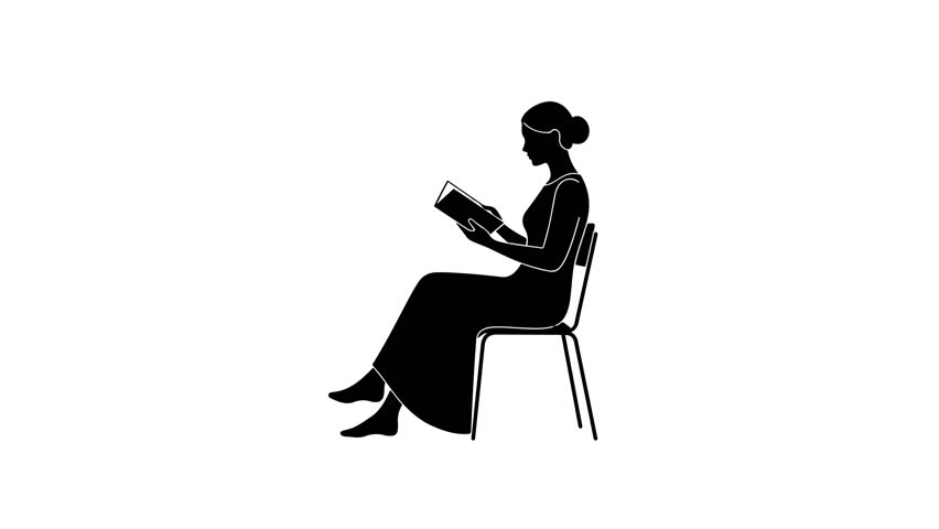 Elegant Woman Silhouette Icon Daily Activities Collection