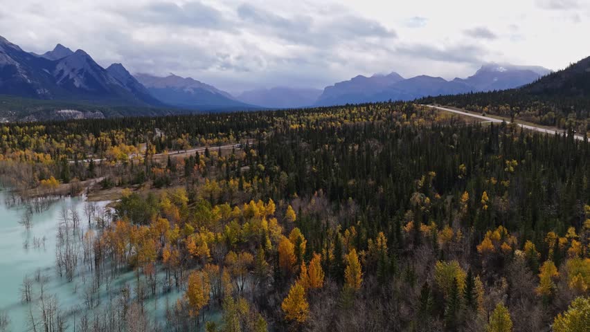 Cloudy Day At Abraham Lake