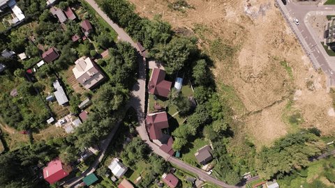 Drone Flying Forward Top Down over Rafinad