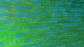Animation of nft text, data processing and binary coding over green background. Global cryptocurrency, computing, digital interface and data processing concept digitally generated video. - Powered by Shutterstock - Get 15% off with code: PIKWIZARD15