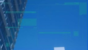 Animation of data processing over cityscape. Global business and digital interface concept digitally generated video. - Powered by Shutterstock - Get 15% off with code: PIKWIZARD15