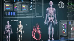 A digital health dashboard visualizes organ systems with interactive data panels, representing intelligent medical analytics and innovative healthcare technology solutions. - Powered by Shutterstock - Get 15% off with code: PIKWIZARD15