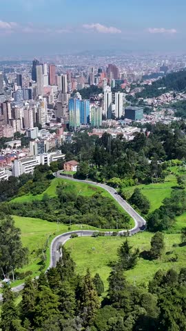 Bogota Skyline At Bogota In District Capital Colombia. High Rise Buildings Landscape. Financial District. Bogota At District Capital Colombia. Downtown City. Urban Outdoor.