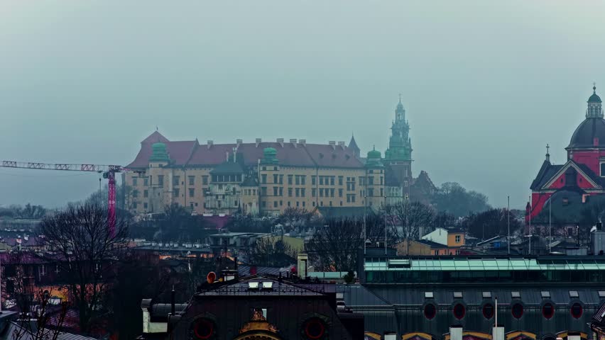 View of the historic city of Krakow, Poland