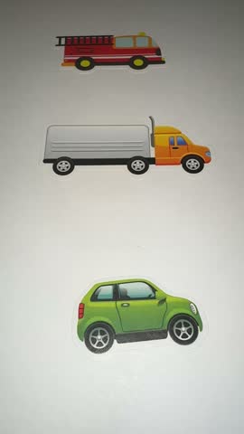 Simple Cartoon Vehicle Illustration Animation on White – Educational Children’s Transportation Theme Graphic for Preschool and Classroom Media