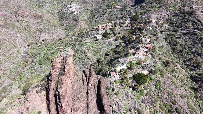 Masca moutain village Tenerife Spain drone,aerial