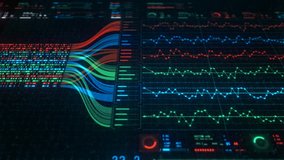 Financial AI Data Analytics Interface Dashboard Animation, Big Data Processing Visualization. Finance Statistical Charts, Infographic Flow Diagram, Business Intelligence Technology UI Background - Powered by Shutterstock - Get 15% off with code: PIKWIZARD15