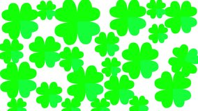 Four leaf clover pattern animation isolated on green screen lucky shamrock background for St Patrick’s Day - Powered by Shutterstock - Get 15% off with code: PIKWIZARD15