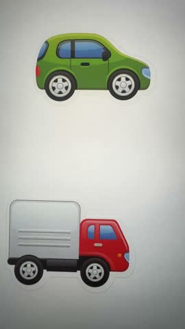 Cute Cartoon Transportation Theme Kids Stickers Featuring Colourful Cars, Trucks, Boats and Planes and Playful Vehicle Illustrations on a Clean Background