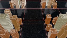 3D animation of modern city layout in glowing orange lines over cosmic starry background, concept of urban planning, smart city and future design. - Powered by Shutterstock - Get 15% off with code: PIKWIZARD15