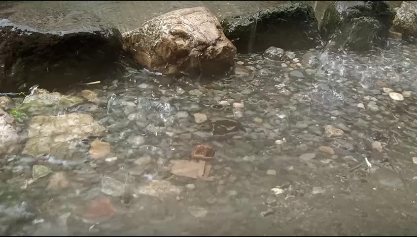 raindrops from the roof due to heavy rain
