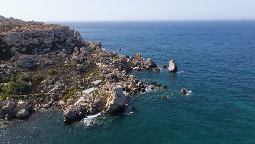 Dramatic aerial view of Malta
