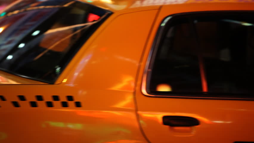 Taxi passing by on Times Square Manhattan, New York City / HD1080 / 29.97fps