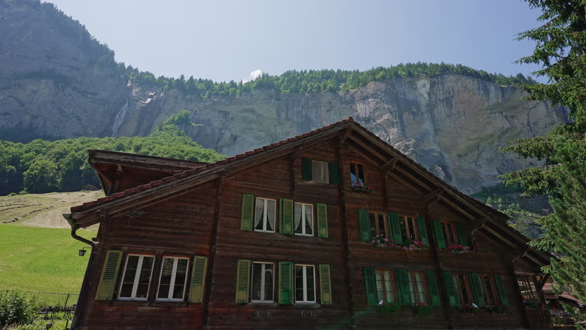 Traditional Swiss Chalet in Lauterbrunnen Valley 