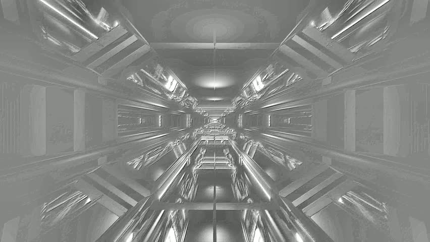 A neon tunnel with vibrant lights shows reflections and depth. The scene moves smoothly in high definition. Perfect for a screensaver or live wallpaper.