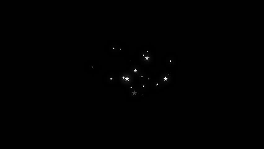 White shining star animation, featuring glowing light on alpha channel for overlay use in festive designs, transitions, and 4K motion graphics