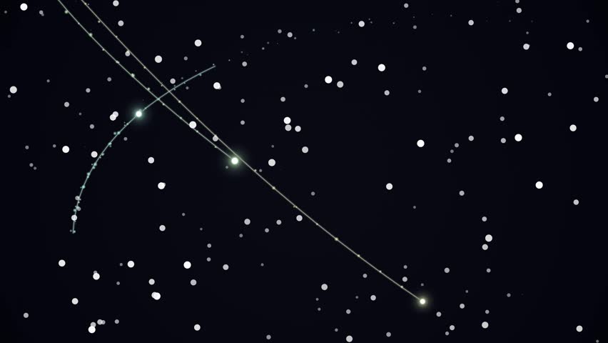 Starry Night Sky with Shooting Stars