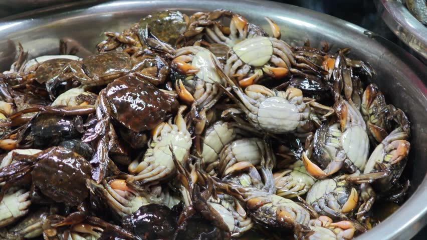 Preserved crab or Thai salted crab.