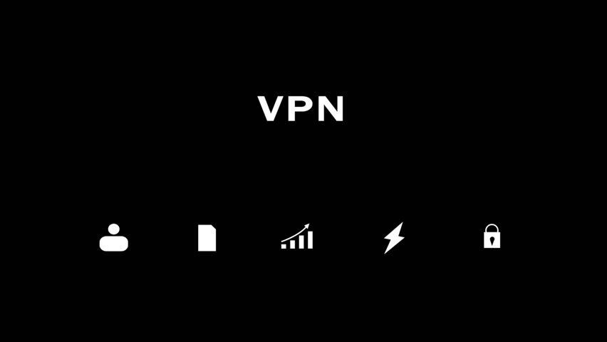 Virtual Private Network flowchart with for user, documents, analytics, speed, and security on a dark background with blue neon glow Keywords: virtual private network, VPN, flowchart, diagram.