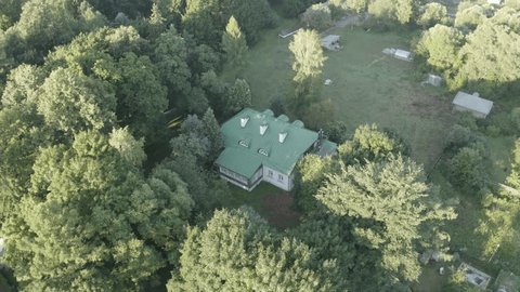 Aerial Circular Flight over Melikhovo Estate Chekhov