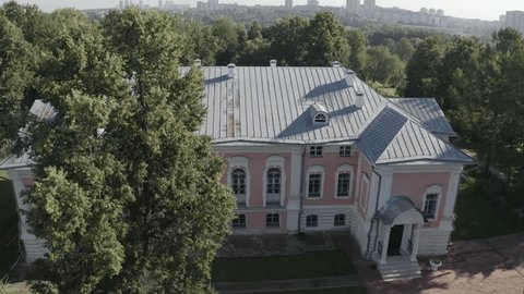 Aerial Descent Front Lopasnya Estate Chekhov