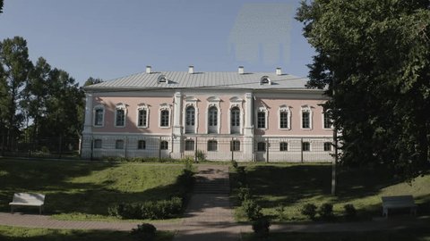 Aerial Lift Tilt over Lopasnya Zachatyevskoye Estate