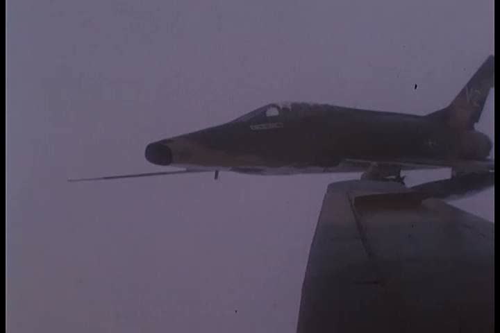 1960s - Fighter jets and other planes in flight during the Vietnam War.