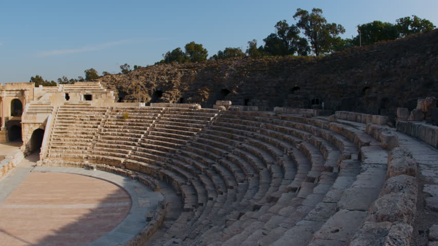 Travel to Beit Shean National Park, Israel. Sightseeing in Israel. travel and adventure